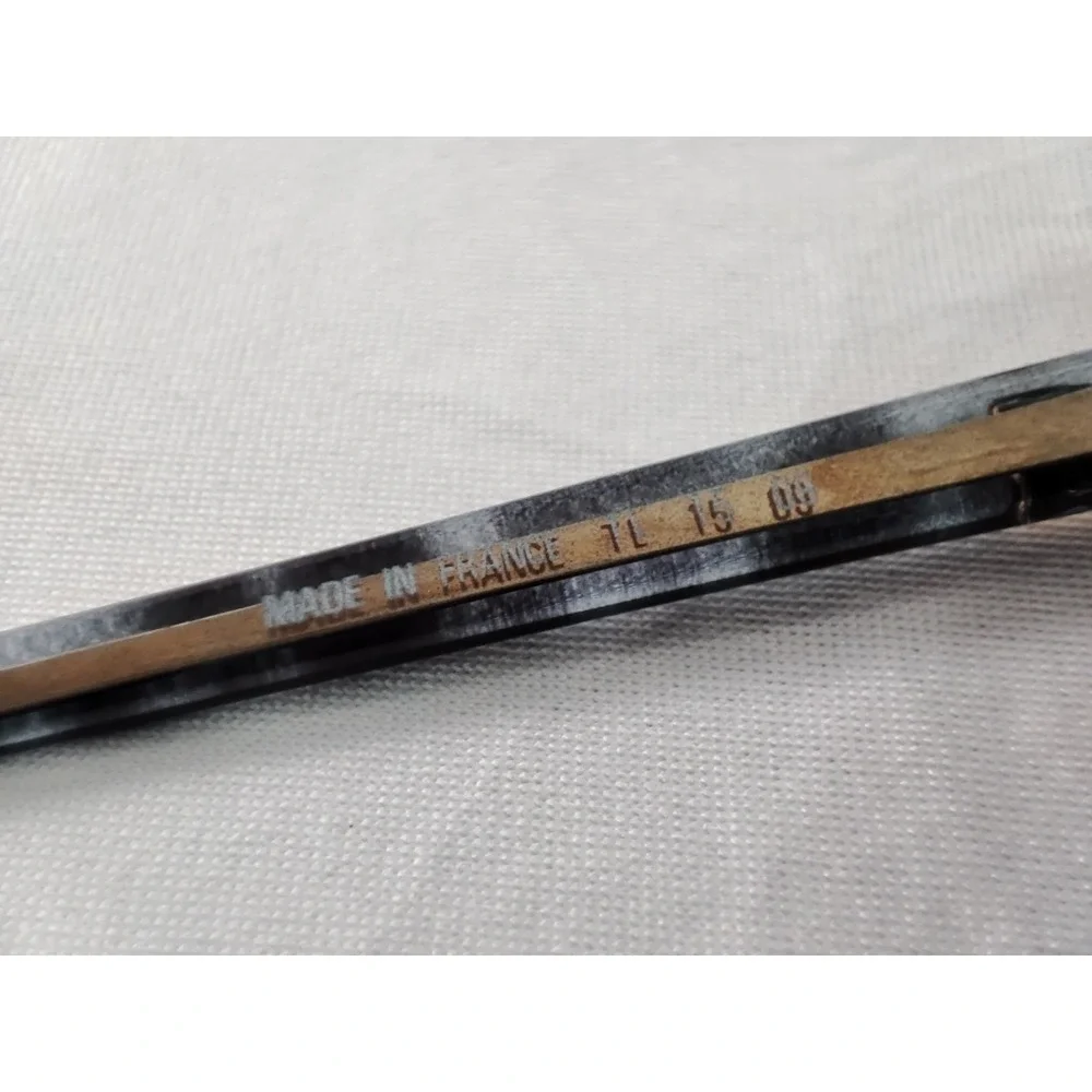 Vintage Ted Lapidus‎ Paris TL 15 09 Sunglasses 1970s France Grey Gold Oversized